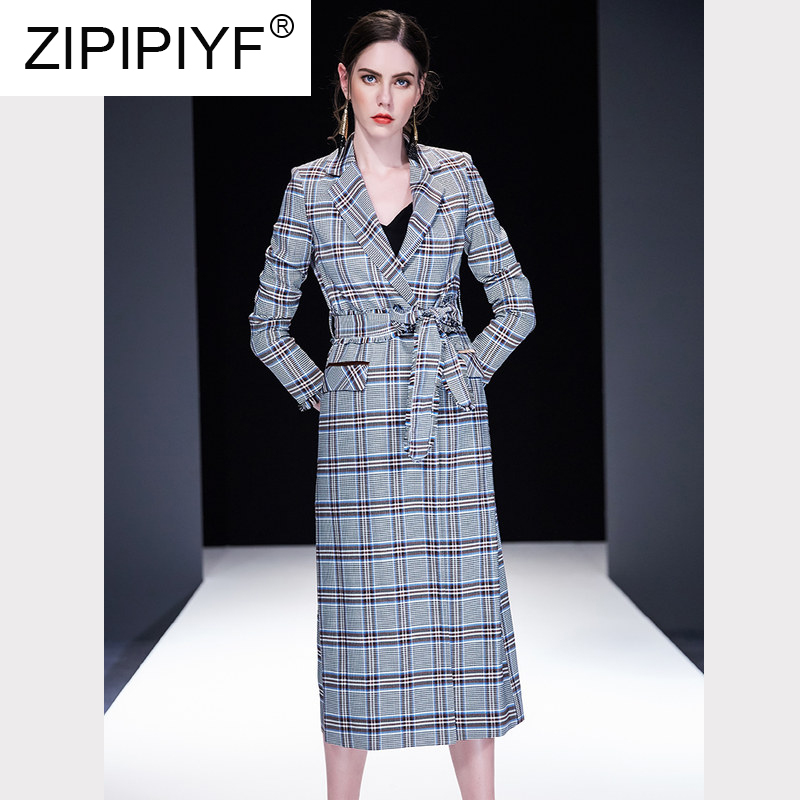 New Arrival 2019 Women' Wear Fashion Plaid Long Style Trench Coat Temperament Slim Elegant Coat C1939, Gray
New Arrival 2019 Women' Wear Fashion Plaid Long Style Trench Coat Temperament Slim Elegant Coat C1939, Gray