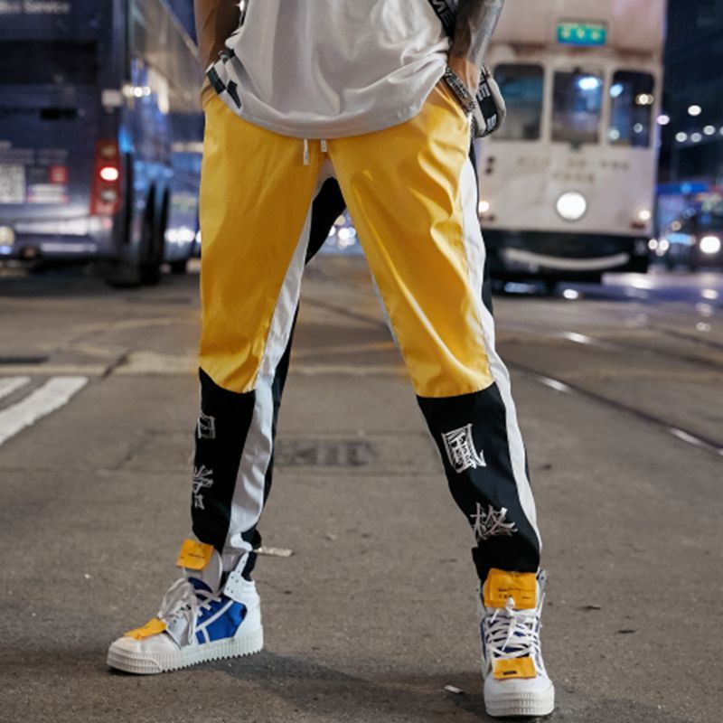 Una Reta Hip-hop Pants Mens New Fashion Chinese Character Printing Harem Pants Streetwear Men Casual Joggers Trousers SweatpantsQ190330