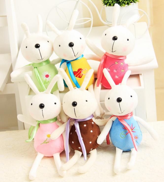 Plush rabbit pendant keychains cute cartoon bunny doll stuffed animals toys lovely bag room decorations 12cm 17cm 22cm 32cm