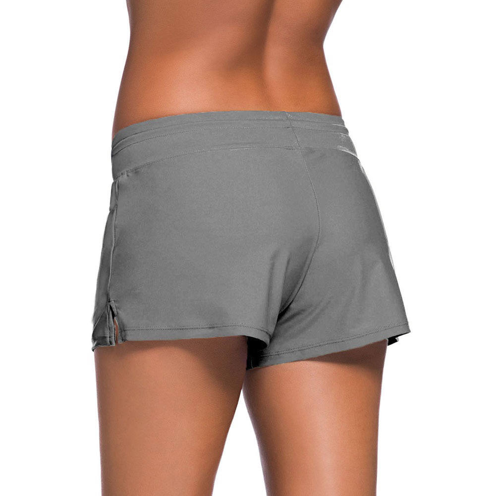Women Swimwear Shorts Side Split Waistband Swim Shorts Waistband Swimsuit Bottom Shorts Swimming Casual Short Plus Size