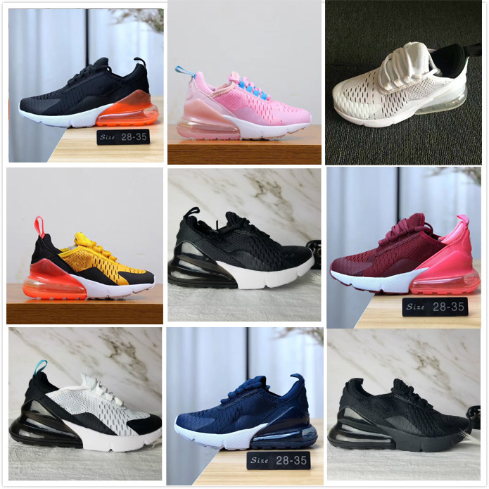 

2020 Newest 27C air Cushion Knit Breathable Children Running shoes boy girl young kid sport Sneaker size 28-35, 001