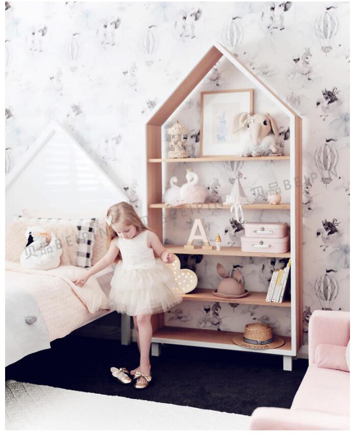 Ins children's bookshelf Children Cabinets Nordic kids room multi-storey bookcase clothing store display rack cabinet