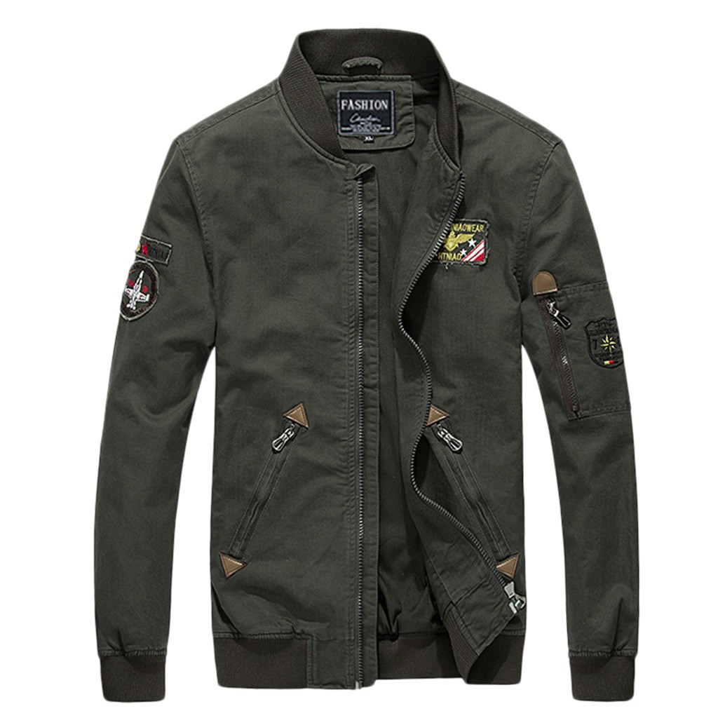 Men's Bomber Jackets Men's Winter Thicken Long Sleeve Flying Jacket Embroidery Zippered Coats Parka Man Jacket Wind Plus Size, Army green
Men's Bomber Jackets Men's Winter Thicken Long Sleeve Flying Jacket Embroidery Zippered Coats Parka Man Jacket Wind Plus Size, Army green