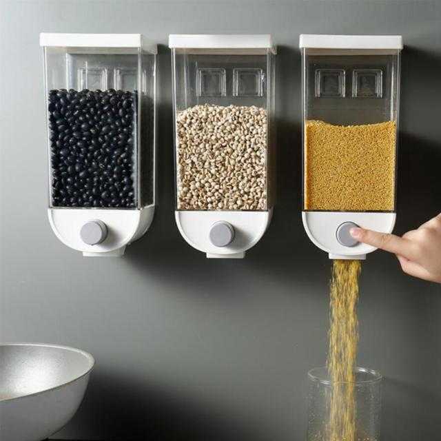 Large rice bean plastic sealed tank kitchen wall-mounted storage box free punching grain tank grain storage
Large rice bean plastic sealed tank kitchen wall-mounted storage box free punching grain tank grain storage