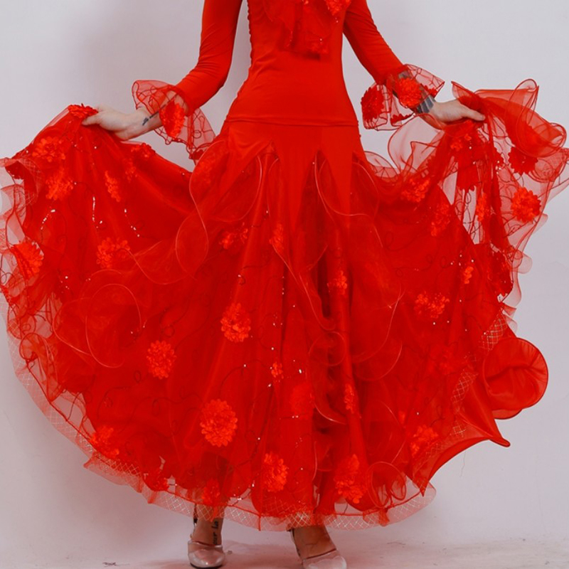 Modern dance costumes women ballroom dance skirt practice long skirt female performance big swing, Pink
Modern dance costumes women ballroom dance skirt practice long skirt female performance big swing, Pink