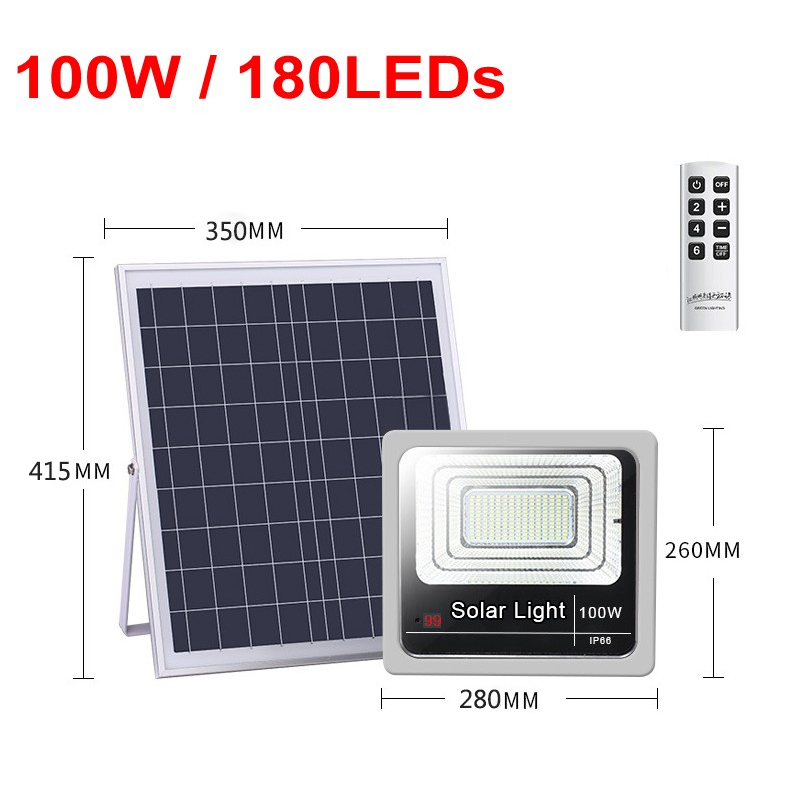 LED Flood Light 100W 120W Super Bright Work Lighting 6500K White Light IP66 Solar Lamp for Garage Yard Garden Gutter