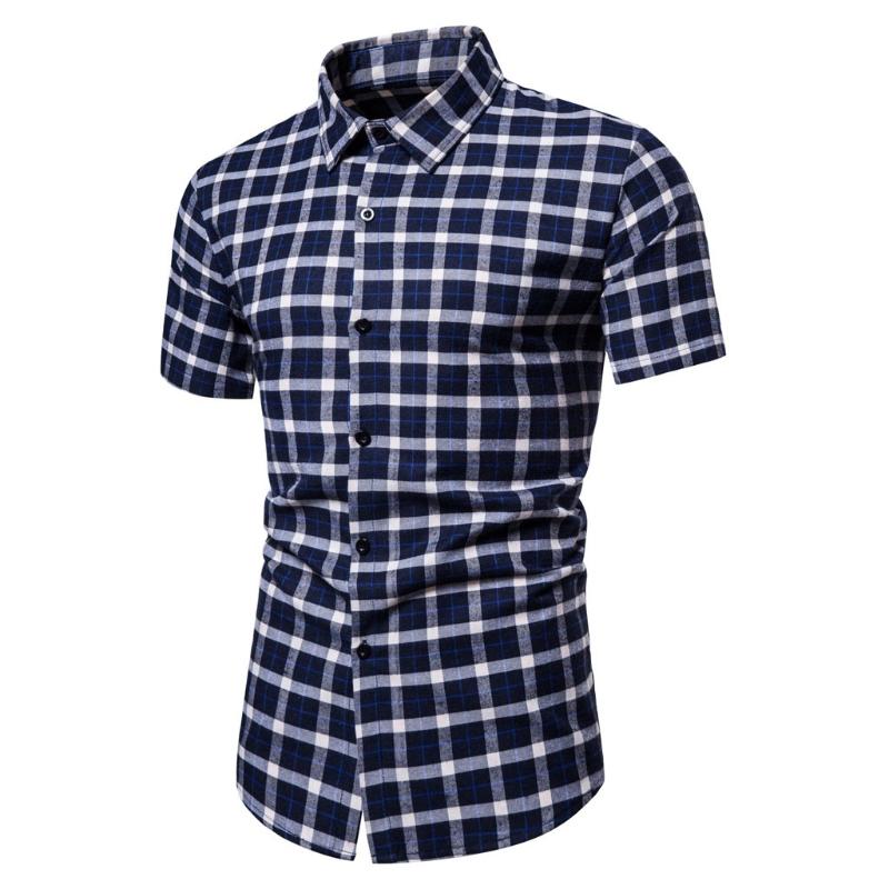 Casual Plaid Shirt Men Shirts 2020 New Summer Fashion Partywear Dress Shirt Mens Checkered Shirts Short Sleeve Men Blouse, Beige
Casual Plaid Shirt Men Shirts 2020 New Summer Fashion Partywear Dress Shirt Mens Checkered Shirts Short Sleeve Men Blouse, Beige