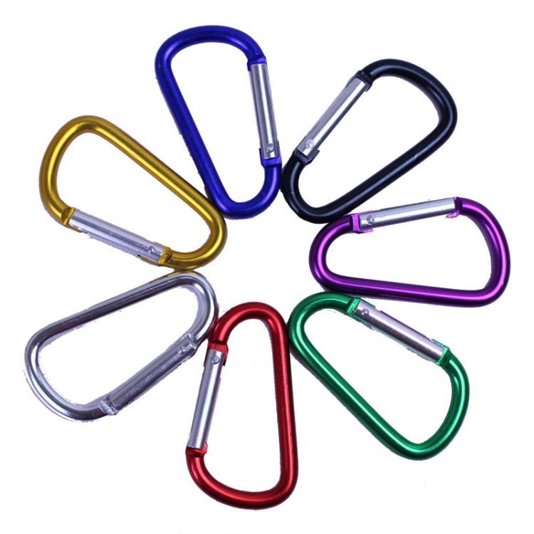 Carabiner Ring Keyrings Key Chains Outdoor Sports Camp Snap Clip Hook Keychain Hiking Aluminum Metal Convenient Hiking Camping Cli