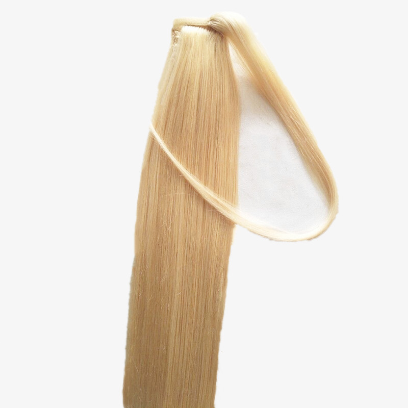 Promotion 120Gr Piece & 2pcs set Claw Clip in Hair Ponytail 16- 22" Long Human Hair Extensions Hair PonyTails Straight wave Hairpieces