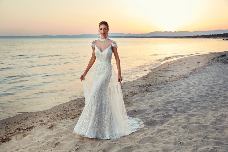 eddy k beach mermaid wedding dresses high neck lace bridal gowns backless boho wedding dress vestido de novia