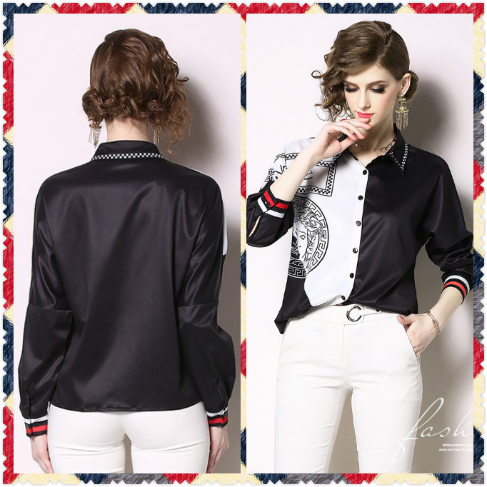 Luxury Fashion Contrast Color Runway Shirts 2021 Women Designer Street Style Blouses Autumn Winter Office Ladies Sexy Slim Elegant Button Front Print Shirt Tops
Luxury Fashion Contrast Color Runway Shirts 2021 Women Designer Street Style Blouses Autumn Winter Office Ladies Sexy Slim Elegant Button Front Print Shirt Tops