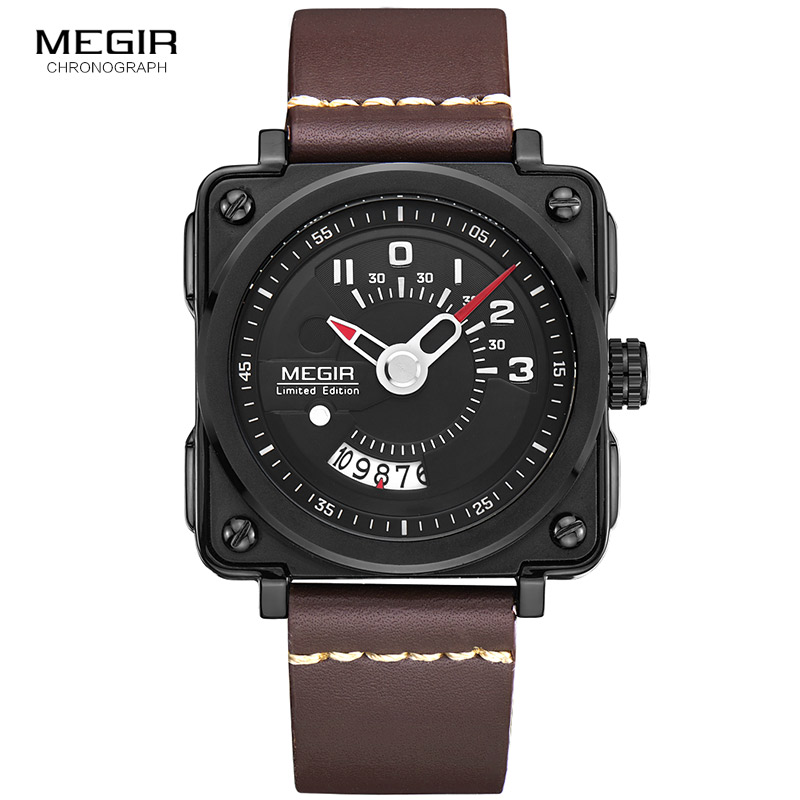 Fashion Arrivals Time-Limited Big Sales Casual Designers Wristwatch MEGIR Square Leather Belt Alloy Band Man Watches Sports Outdoor Man Wristwatches, Black belt gold
Fashion Arrivals Time-Limited Big Sales Casual Designers Wristwatch MEGIR Square Leather Belt Alloy Band Man Watches Sports Outdoor Man Wristwatches, Black belt gold