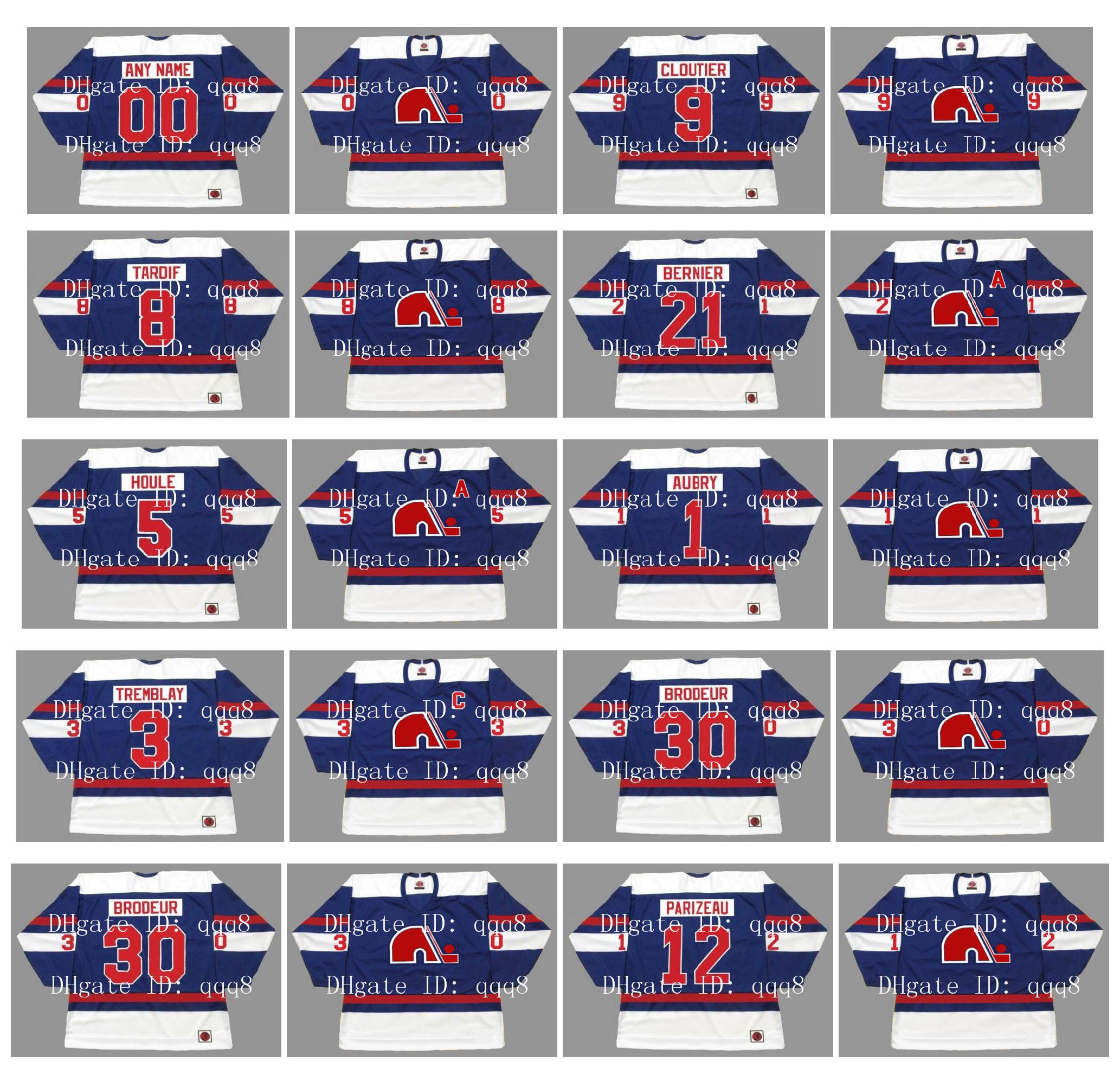 Vintage 1974 QUEBEC NORDIQUES Jersey 3 J.C. TREMBLAY 30 RICHARD BRODEUR 12 MICHEL PARIZEAU Custom Any Name Number WHA Hockey Jerseys
Vintage 1974 QUEBEC NORDIQUES Jersey 3 J.C. TREMBLAY 30 RICHARD BRODEUR 12 MICHEL PARIZEAU Custom Any Name Number WHA Hockey Jerseys