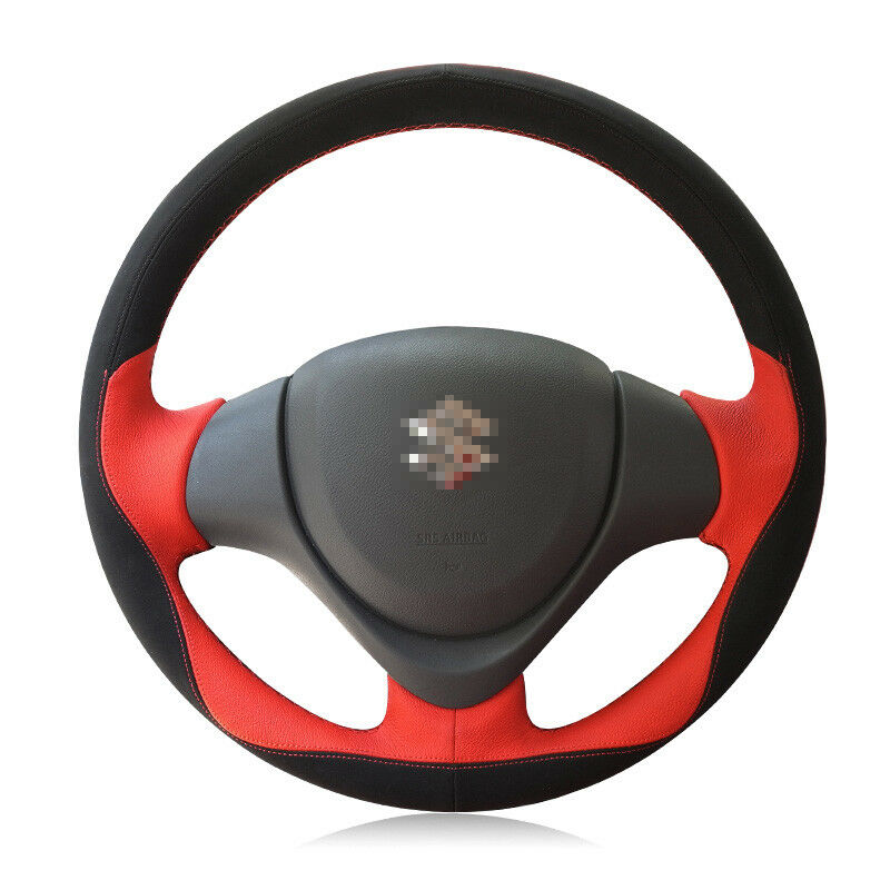 For Suzuki Jimny 11-2015 Top Leather DIY Hand-stitched Car Steering Wheel Cover