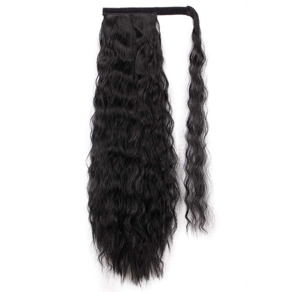 24" Long high wavy curly pony 160g ,Real Human Hair Ponytail Extensions Drawstring Tie Up Pony Tails hair piece