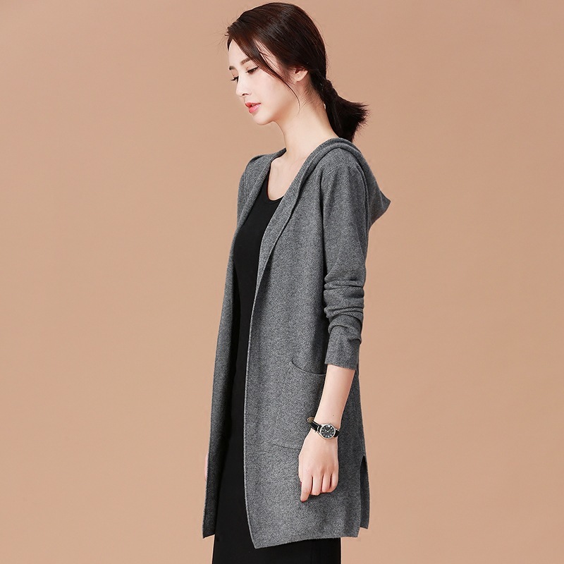 New 2020 Women Cardigans Autumn Spring Hooded Knitting Casual Sweater Female Cardigan Long Windbreaker Outwear LX1562, Gray
New 2020 Women Cardigans Autumn Spring Hooded Knitting Casual Sweater Female Cardigan Long Windbreaker Outwear LX1562, Gray