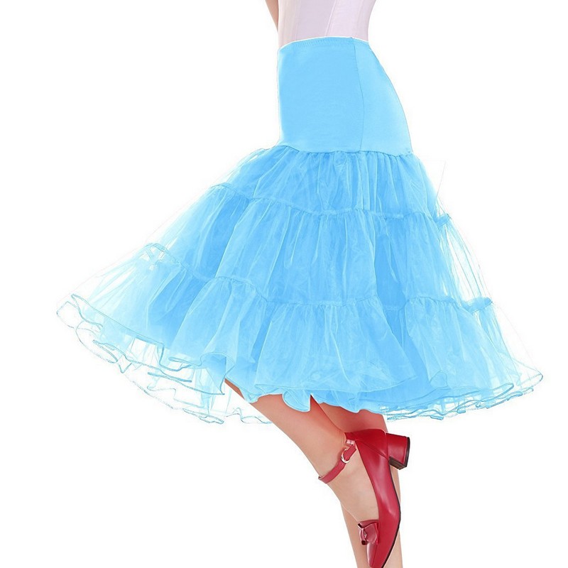 A Line Swing Tutu Skirt Women Halloween Christmas Festival School Girl Party Show Dance Plus Size M-6XL Mesh Midi Tulle Petticoat