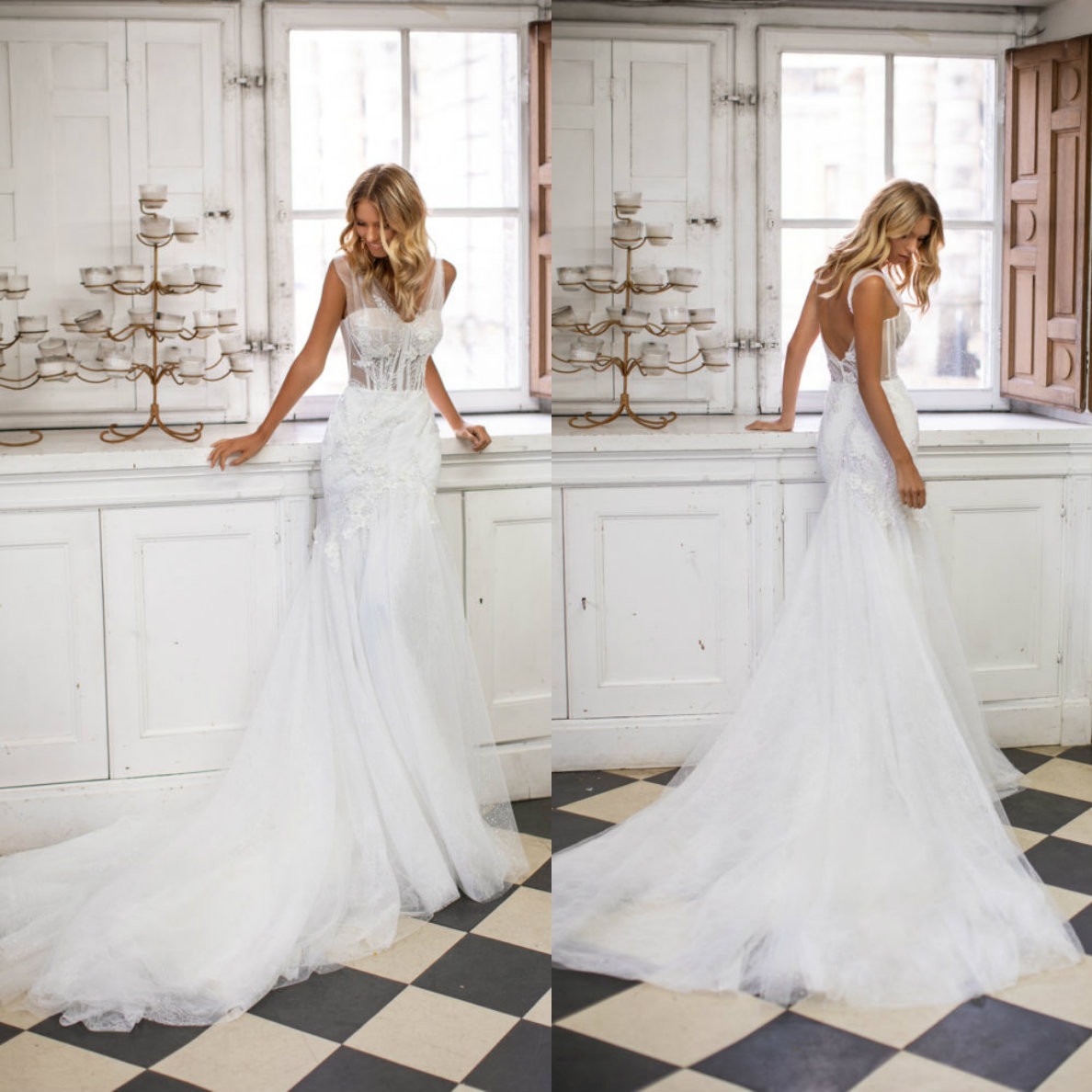 Milla Nova 2021 Wedding Dresses V Neck Lace Appliques Mermaid Bridal Gowns Custom Made Sexy Backless Sweep Train Robe De Soiree, Gold
Milla Nova 2021 Wedding Dresses V Neck Lace Appliques Mermaid Bridal Gowns Custom Made Sexy Backless Sweep Train Robe De Soiree, Gold