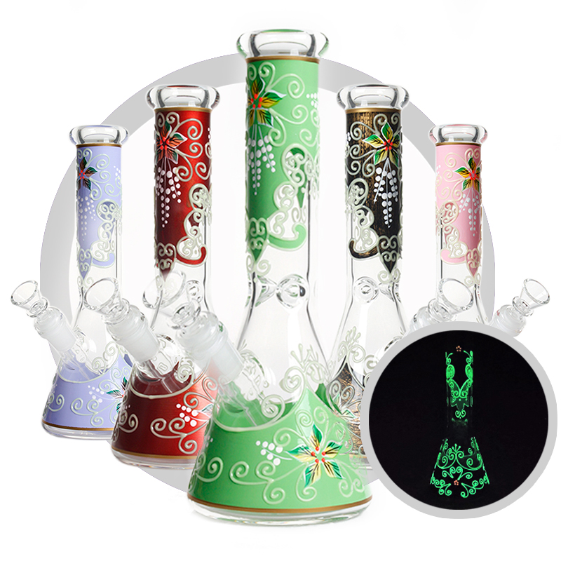 10'' Heady Glass Bongs Glow In The Dark Water Pipes Big Bong 3D flower Handcraft Dab Oil Rigs With Ice Catcher Bubbler Smoking Water Bongs
10'' Heady Glass Bongs Glow In The Dark Water Pipes Big Bong 3D flower Handcraft Dab Oil Rigs With Ice Catcher Bubbler Smoking Water Bongs