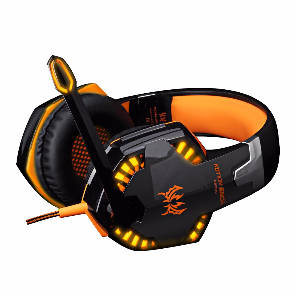New EACH G2000 Computer Stereo Gaming Headphones Best casque Deep Bass Game Earphone Headset with Mic LED Light for PC Gamer