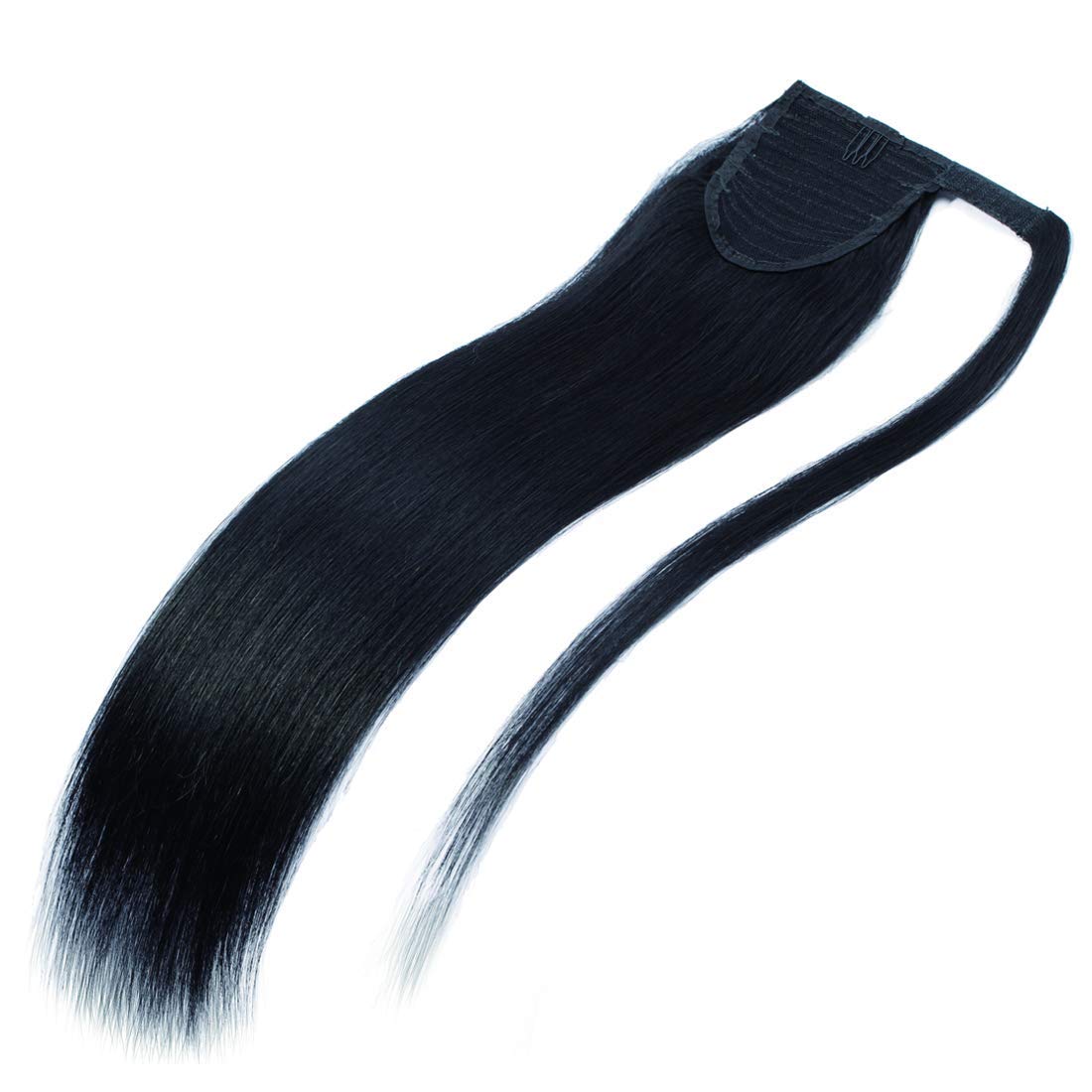 140g Straight Ponytail Drawstring Extensions Hair Pieces SILKY Straight Long Black Ponytail for girls Clip in on Ponytail Hair Extensions