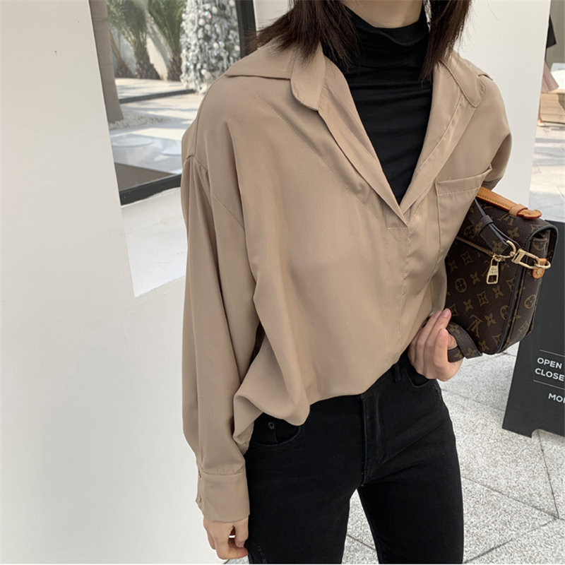 HziriP Spring 2020 Turtleneck Patchwork Streetwear Large Size Vintage Office Lady All Match Elegant Women Chic Retro Shirts, White
HziriP Spring 2020 Turtleneck Patchwork Streetwear Large Size Vintage Office Lady All Match Elegant Women Chic Retro Shirts, White