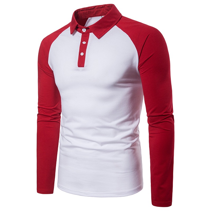 Red Raglan Sleeve Polo Shirt MenLong Sleeve Camisas Polo Shirt Men Slim Fit Breathable Casual Polos Para Hombre 1616-B14, White;black
Red Raglan Sleeve Polo Shirt MenLong Sleeve Camisas Polo Shirt Men Slim Fit Breathable Casual Polos Para Hombre 1616-B14, White;black