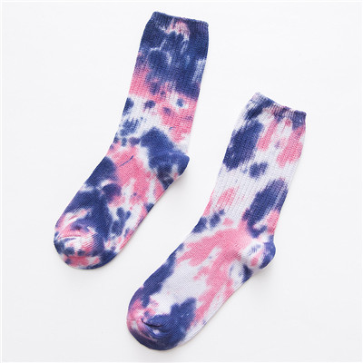 High-Quality Cotton Skate Socks Men Sock Knee-high Funny Cycling Running Hiking Tie Dye Sox