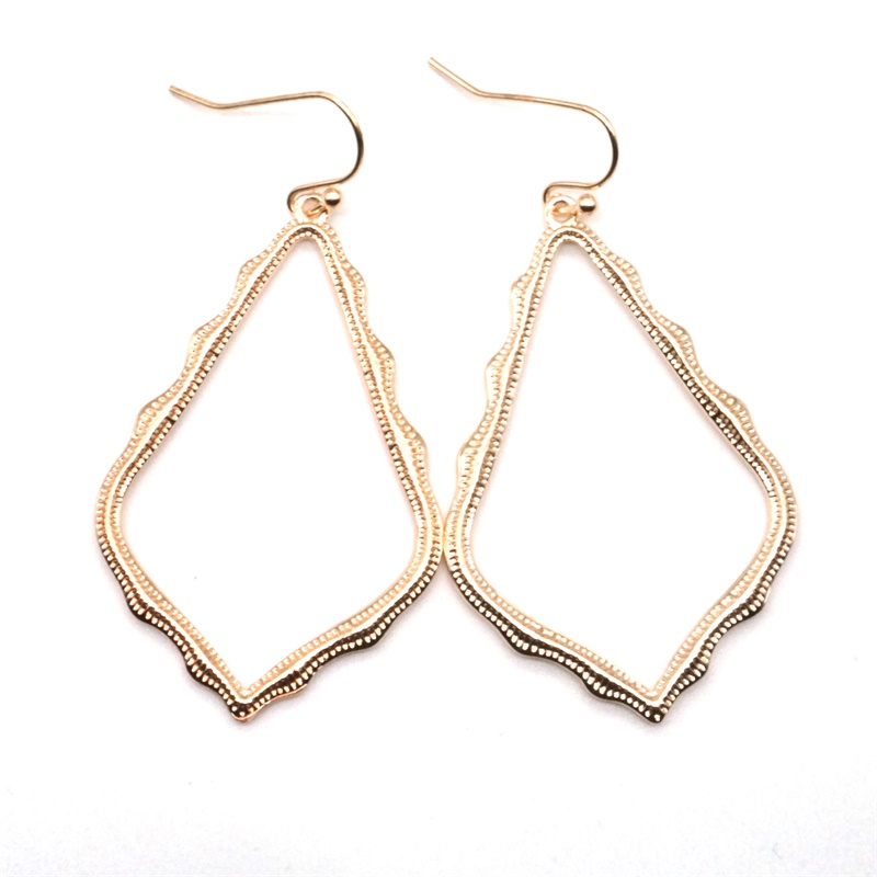 Style Hollow Waterdrop Frame Charms Earrings Fashion Dangle Earring for Women Party Gift MKI
