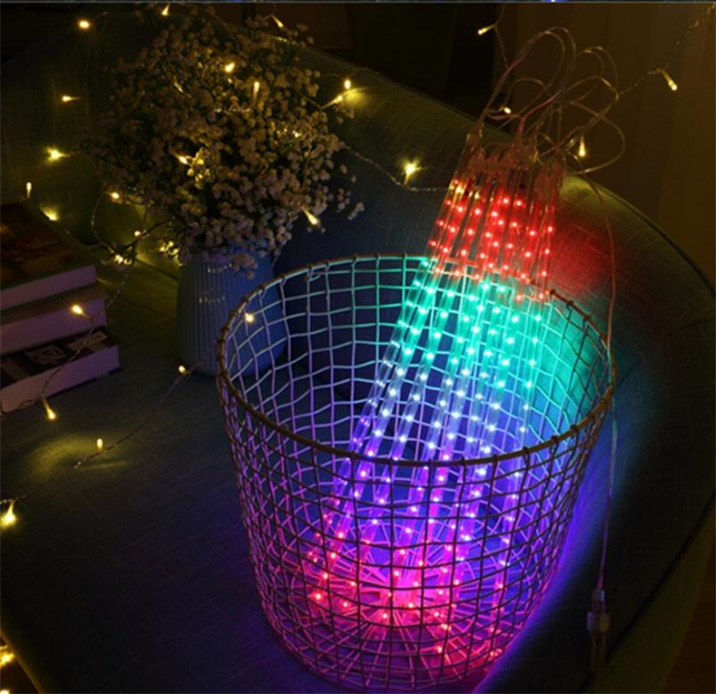 LED Meteor Shower Rain Lights Christmas light Snowfall LED Strips 8Pcs/Set 30 50 cm Decoration Light 100-240V EU US Plug