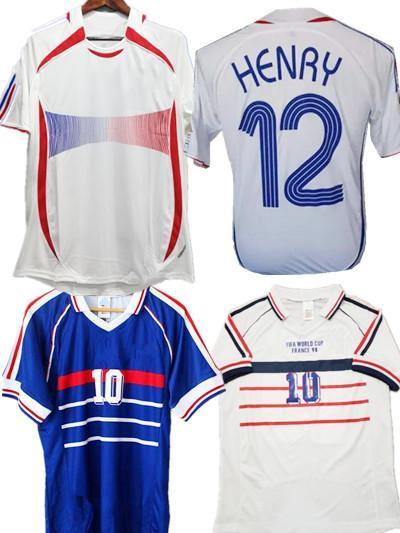1998 FRANCE RETRO VINTAGE ZIDANE HENRY MAILLOT DE FOOT soccer jerseys uniforms Football Jerseys shirt white away finals 2006 white, Blue
1998 FRANCE RETRO VINTAGE ZIDANE HENRY MAILLOT DE FOOT soccer jerseys uniforms Football Jerseys shirt white away finals 2006 white, Blue