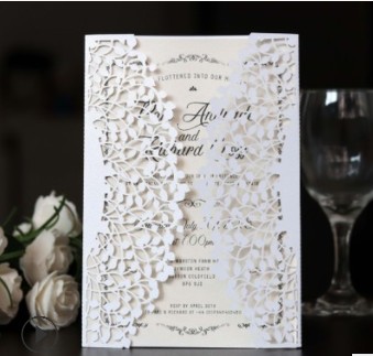 Laser Cut Tree Inviting Card Paper Party Event Supplies Decoration Romantic Wedding Invitation With 21 colors