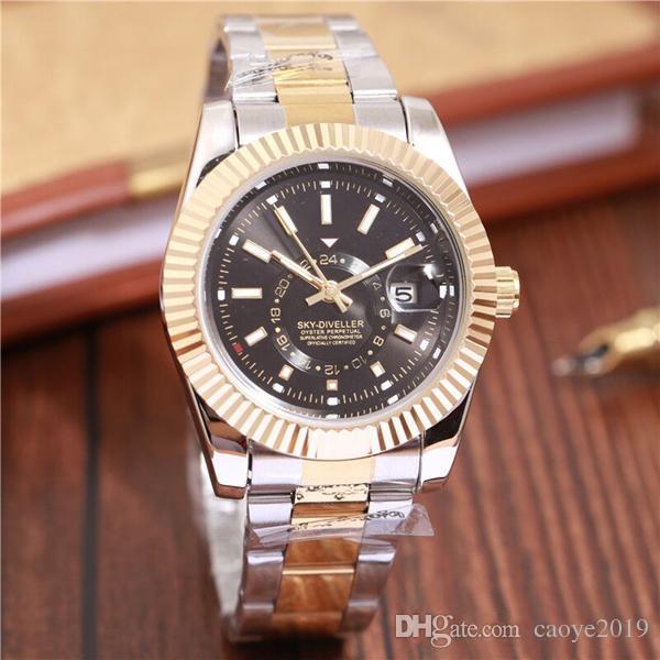 

relogio masculino mens watches Luxury wist fashion Black Dial With Calendar Bracklet Folding Clasp Master Male 38mm giftluxury Mens Watches, Slivery;brown