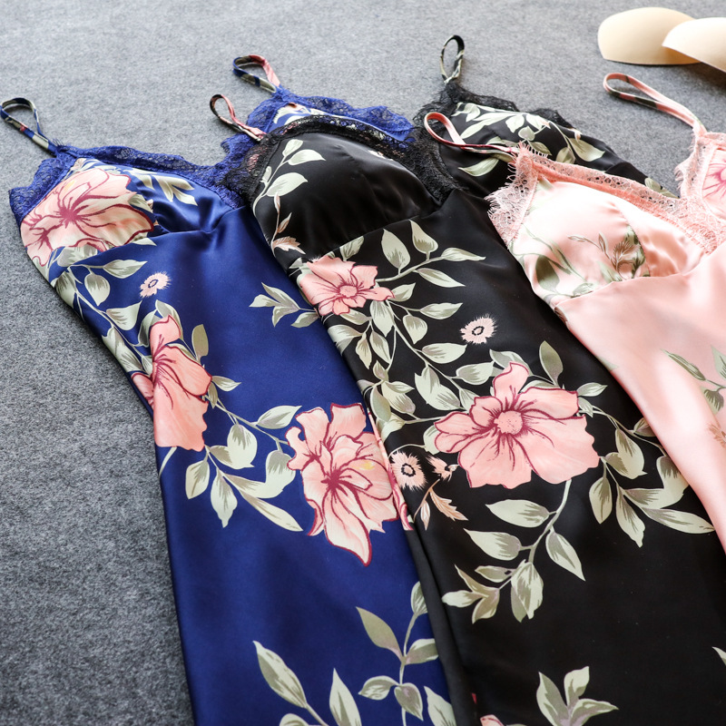 Autumn Women Pamas Sets Sleep Comfort Satin Sleepwear Lace Silk 5 Pieces Camisole+Robe+Pants Pyjama Femme Home Suit