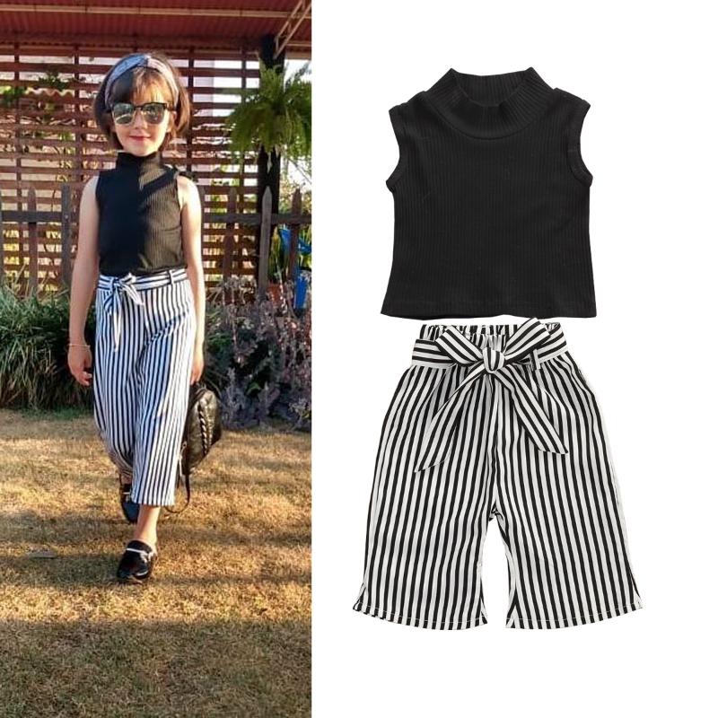 1-5Years Baby Girls Sleeveless Knitted Vest Top Ribbed Pullover Stripe Waist Lace Up Pants Two Piece Suit Girls Clothing Set, As pic
1-5Years Baby Girls Sleeveless Knitted Vest Top Ribbed Pullover Stripe Waist Lace Up Pants Two Piece Suit Girls Clothing Set, As pic