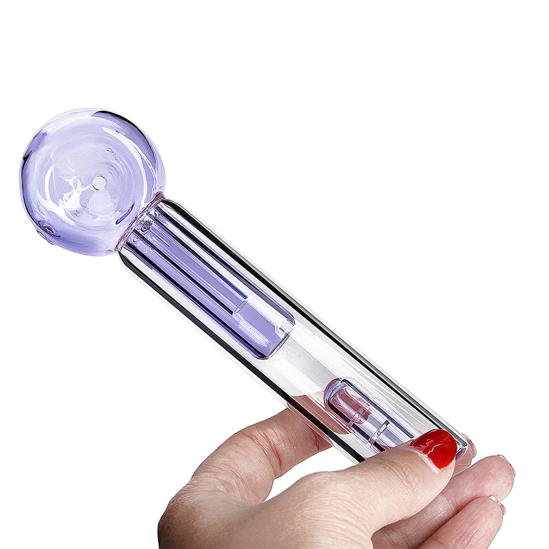 Purple bubbler Glass Spoon water Pipe bubbler With Side Carb Hole 6 Inch Length Smoking Pipes For Dry Herb Tobacco Hand
Purple bubbler Glass Spoon water Pipe bubbler With Side Carb Hole 6 Inch Length Smoking Pipes For Dry Herb Tobacco Hand