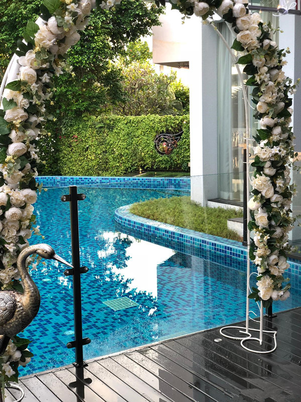 100X25cm Long Artificial arch flower row table Flower Silk Flower with Foam frame runner centerpiece Wedding decorative backdrop