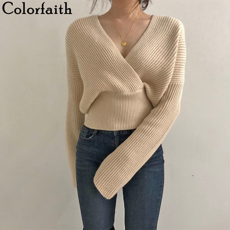 Colorfaith New 2020 Autumn Winter Women Sweaters Knitting V-neck Cross Wild Fashionable Sexy Pullovers Female Lady Tops SW7777, Beige
Colorfaith New 2020 Autumn Winter Women Sweaters Knitting V-neck Cross Wild Fashionable Sexy Pullovers Female Lady Tops SW7777, Beige
