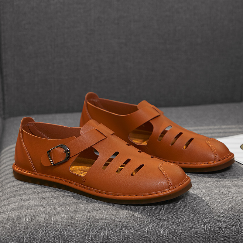 men sandals beach mens shoes large sizes 47 leather 2020 summer sandles walking handmade sandalia masculina hollow breathable, White
men sandals beach mens shoes large sizes 47 leather 2020 summer sandles walking handmade sandalia masculina hollow breathable, White