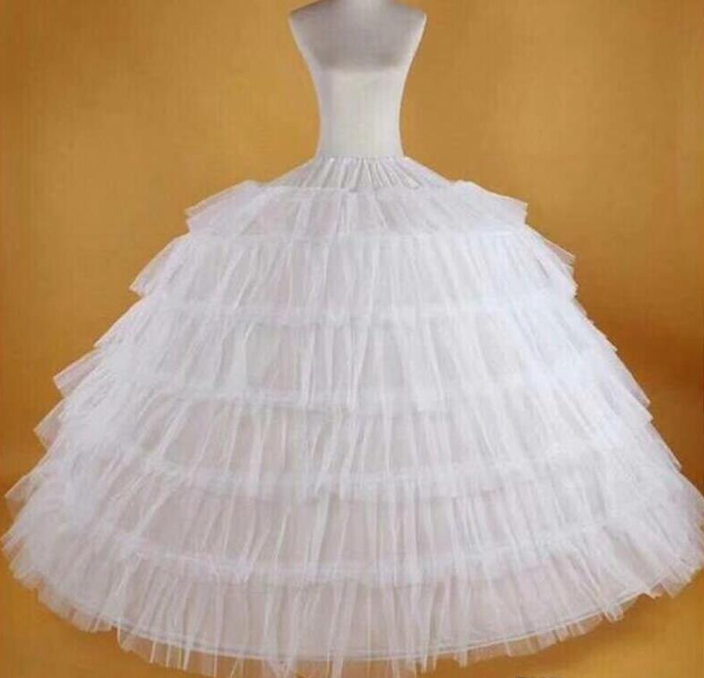 Cheap Puffy Underskirt Bridal Ball Gown Petticoats Crinoline For Wedding Formal Dress Plus Size Bridal Petticoat 6 Hoops Skirt In Stock