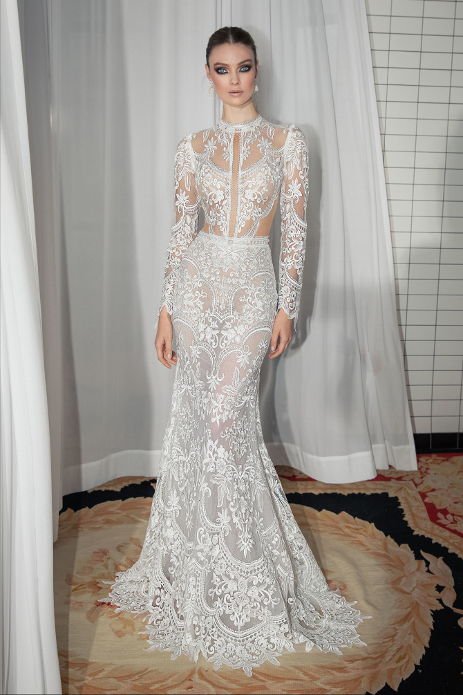 2019 Julie Vino Mermaid Wedding Dresses Illusion Sweep Train Lace Appliqued Country Bridal Gown Sexy Backless Beach Boho Wedding Dress