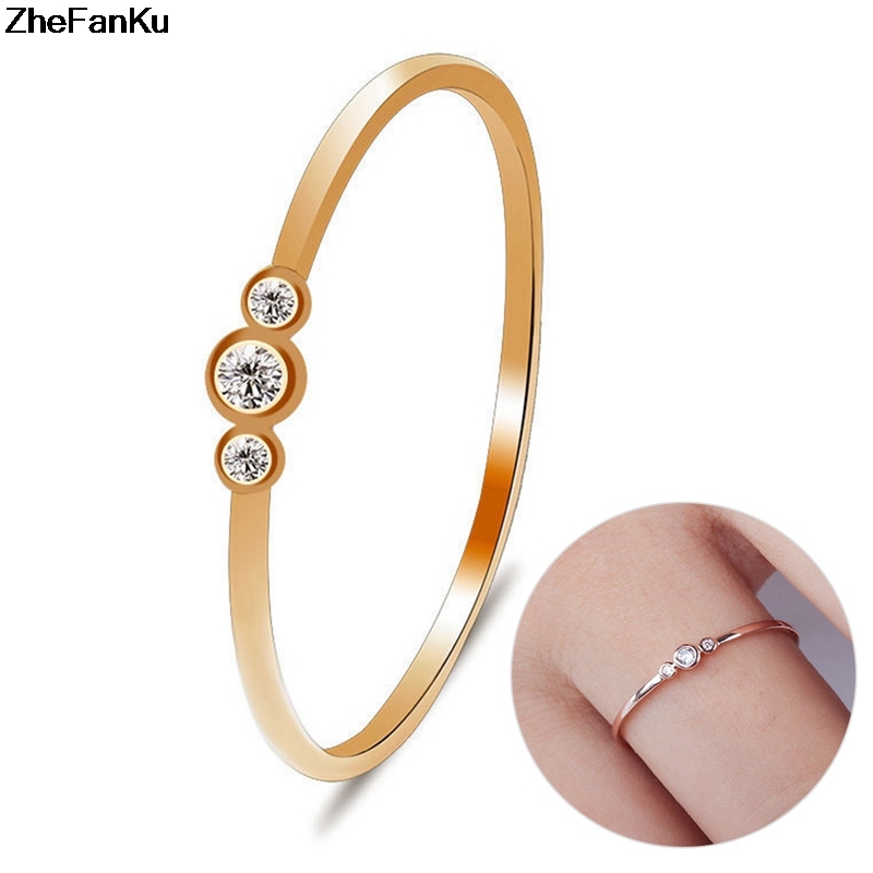2018 New Fashion Women Solid Gold Simple 3 Crystal s Zircon Ring Bridal Wedding Band Rings Dropshipping
2018 New Fashion Women Solid Gold Simple 3 Crystal s Zircon Ring Bridal Wedding Band Rings Dropshipping