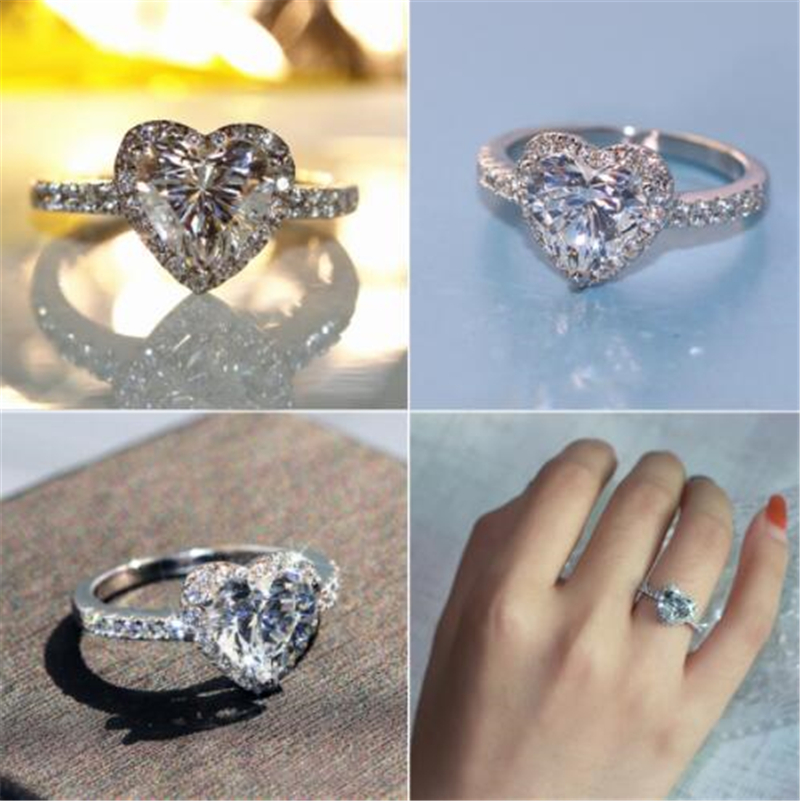 Luxury Female Diamond Ring Cute 925 Silver Big Heart Ring Wedding Band Promise Love Engagement Rings For Women
Luxury Female Diamond Ring Cute 925 Silver Big Heart Ring Wedding Band Promise Love Engagement Rings For Women