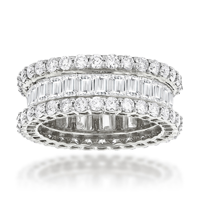 vecalon 2019 Eternity Promise Ring 925 sterling Silver Diamond Engagement Wedding Band Rings For Women men Jewelry Gift