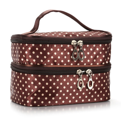 Explosion wavelet handbag double-layer small dot cosmetic bag waterproof travel cosmetic storage bag, Black dots
Explosion wavelet handbag double-layer small dot cosmetic bag waterproof travel cosmetic storage bag, Black dots