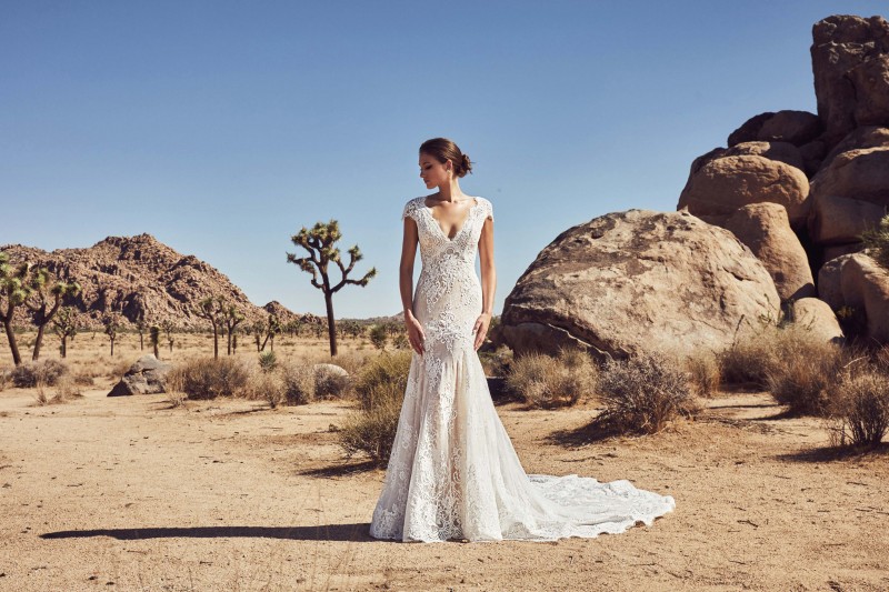 calla blanche mermaid wedding dresses cap sleeve v neck full lace garden bridal gown country style bohemian vestido de novia