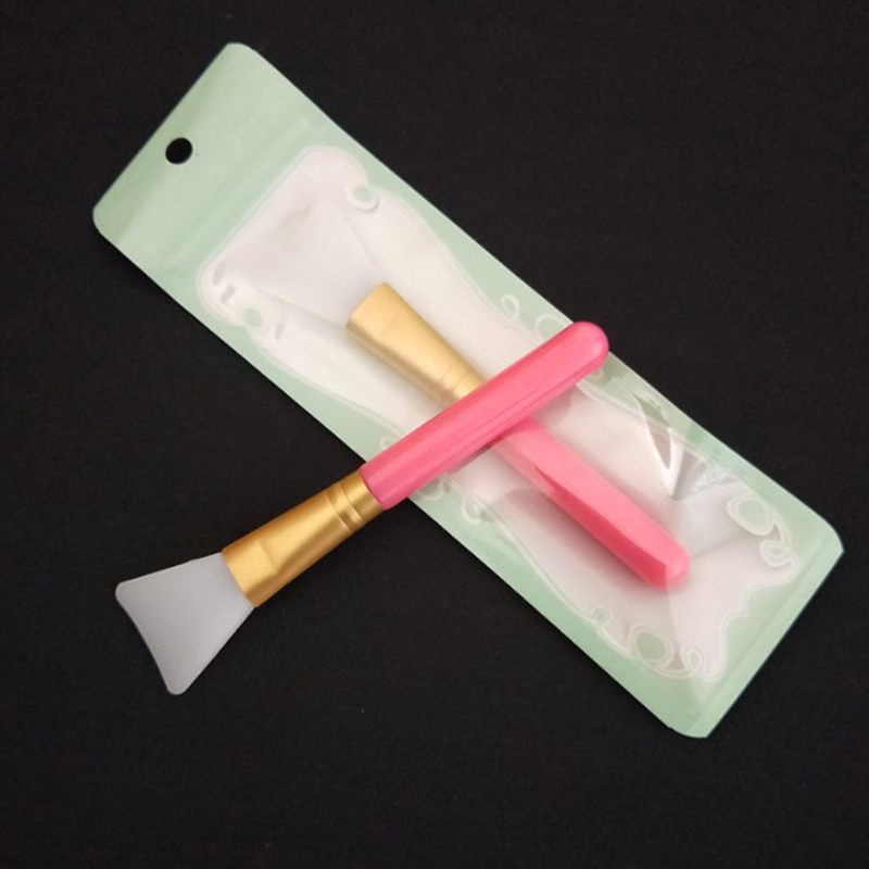 Colorful DIY silicone mask brush Round handle Silicon face Facial Masks Mud Mixing Brushes