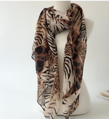 New Design leopard Long scarf women scarves voile animals print Cotton loop Scarf ring woman Shawls