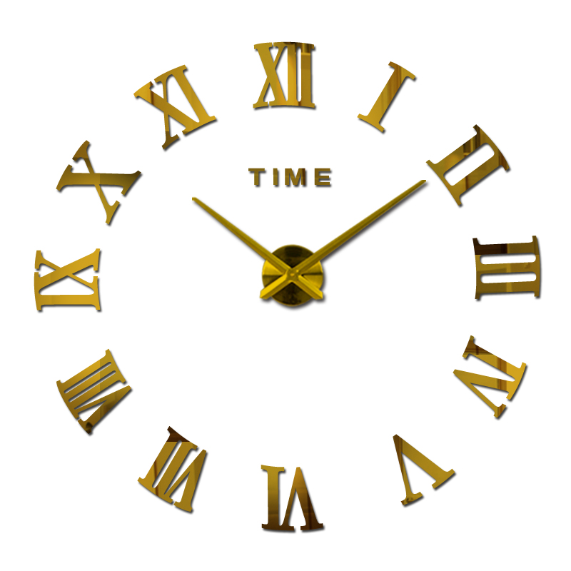 large acrylic mirror wall clock diy quartz watch Single Face clocks modern home decoration living room circle roman stickers
large acrylic mirror wall clock diy quartz watch Single Face clocks modern home decoration living room circle roman stickers