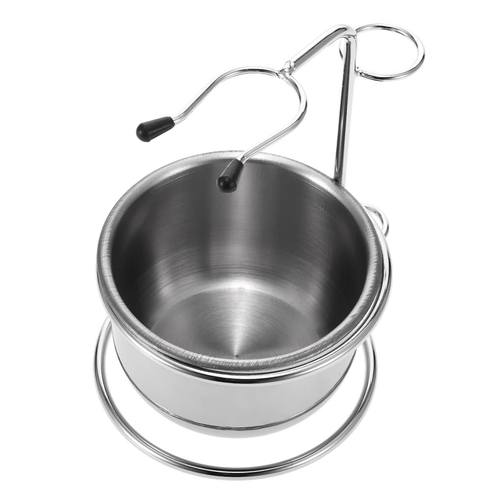 Men's Shaving Mug Bowl Brush Stand Holder Stainless Steel Male Beard Moustache Face Cleaning Soap Bowl Cup For Barber Salon Home